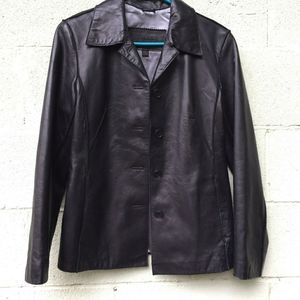 Black leather jacket
